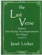 The Last Verse Organ sheet music cover
